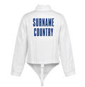 Printing Surname And Country On A Fabric Patch Sewn Onto The Jacket